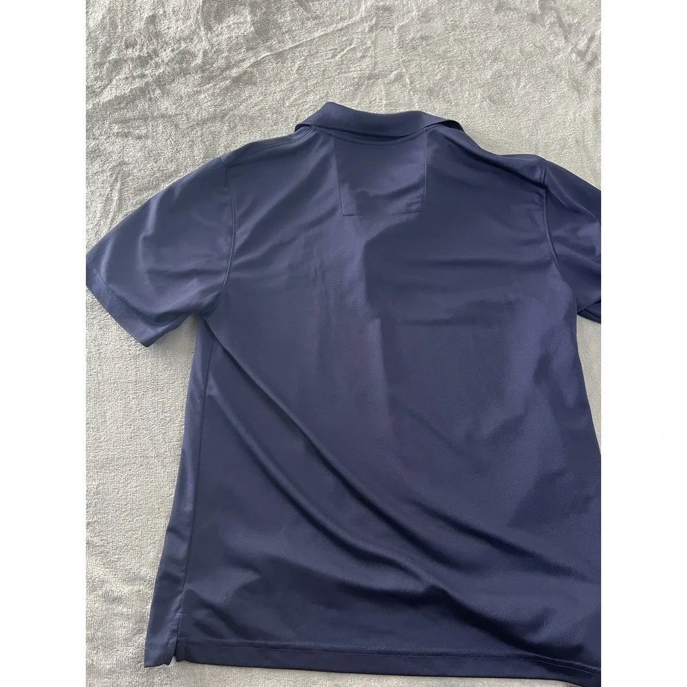 Dallas Cowboys Mens Shirt Large Navy Blue NFL Team Logo Performance Golf Polo